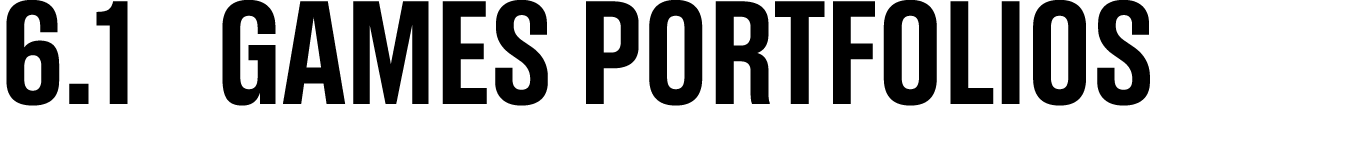 6.1 Games portfolios