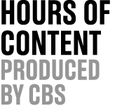 hours of content produced by cbs