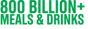 800 billion+ meals & drinks