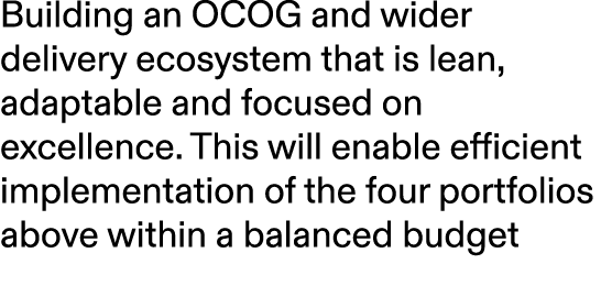 Building an OCOG and wider delivery ecosystem that is lean, adaptable and focused on excellence. This will enable eff...