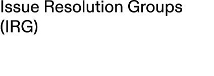 Issue Resolution Groups (IRG) 