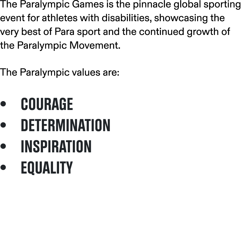 The Paralympic Games is the pinnacle global sporting event for athletes with disabilities, showcasing the very best o...
